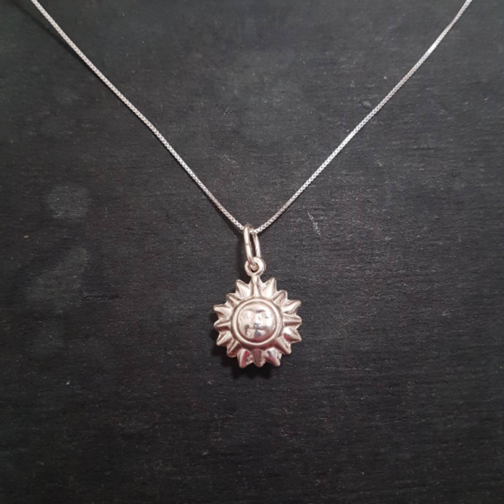 925 Sterling Silver Sun Pendant Charm